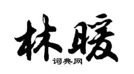 胡问遂林暖行书个性签名怎么写