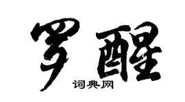 胡问遂罗醒行书个性签名怎么写