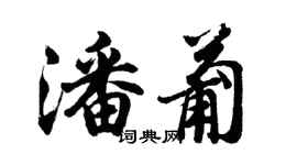 胡问遂潘葡行书个性签名怎么写
