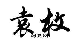 胡问遂袁枚行书个性签名怎么写