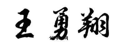 胡问遂王勇翔行书个性签名怎么写