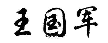 胡问遂王国军行书个性签名怎么写
