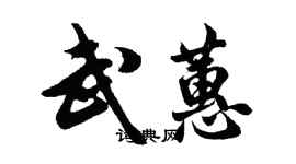 胡问遂武蕙行书个性签名怎么写