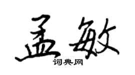 王正良孟敏行书个性签名怎么写