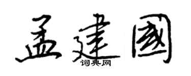 王正良孟建国行书个性签名怎么写