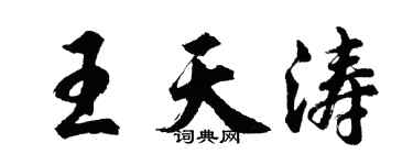 胡问遂王天涛行书个性签名怎么写