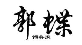 胡问遂郭蝶行书个性签名怎么写
