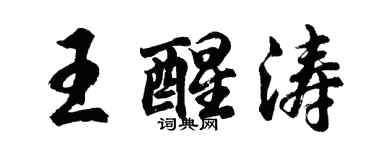 胡问遂王醒涛行书个性签名怎么写