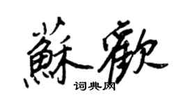 王正良苏欢行书个性签名怎么写