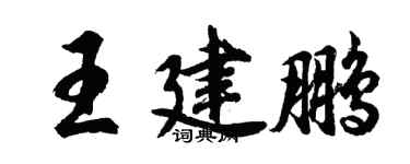 胡问遂王建鹏行书个性签名怎么写