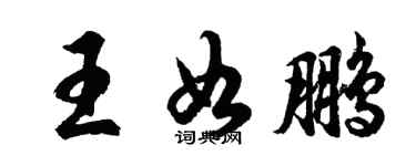 胡问遂王如鹏行书个性签名怎么写