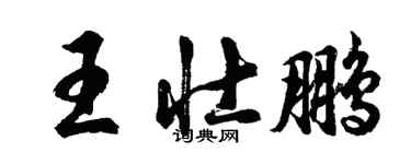 胡问遂王壮鹏行书个性签名怎么写