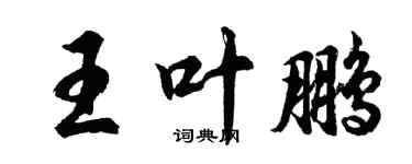 胡问遂王叶鹏行书个性签名怎么写