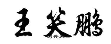 胡问遂王笑鹏行书个性签名怎么写