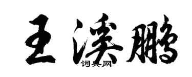 胡问遂王溪鹏行书个性签名怎么写
