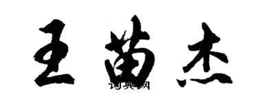 胡问遂王苗杰行书个性签名怎么写