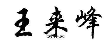 胡问遂王来峰行书个性签名怎么写