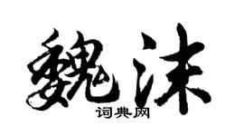 胡问遂魏沫行书个性签名怎么写