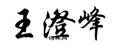 胡问遂王澄峰行书个性签名怎么写