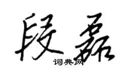王正良段磊行书个性签名怎么写