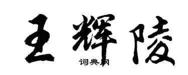 胡问遂王辉陵行书个性签名怎么写