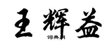 胡问遂王辉益行书个性签名怎么写