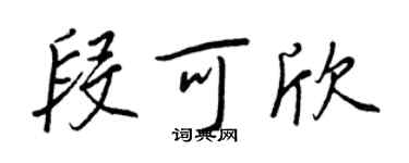 王正良段可欣行书个性签名怎么写
