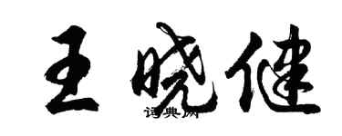 胡问遂王晓健行书个性签名怎么写