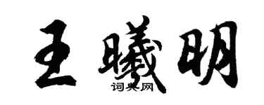 胡问遂王曦明行书个性签名怎么写