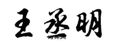 胡问遂王丞明行书个性签名怎么写