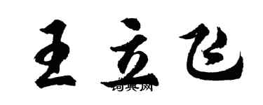 胡问遂王立飞行书个性签名怎么写