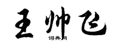 胡问遂王帅飞行书个性签名怎么写