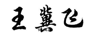 胡问遂王冀飞行书个性签名怎么写