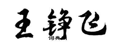 胡问遂王铮飞行书个性签名怎么写