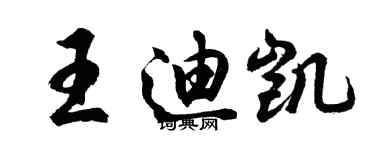 胡问遂王迪凯行书个性签名怎么写