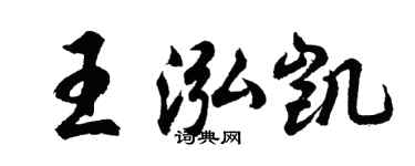 胡问遂王泓凯行书个性签名怎么写