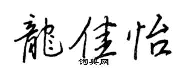 王正良龙佳怡行书个性签名怎么写