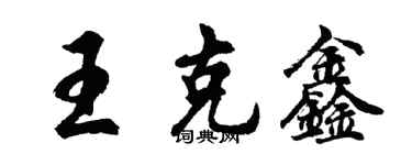 胡问遂王克鑫行书个性签名怎么写
