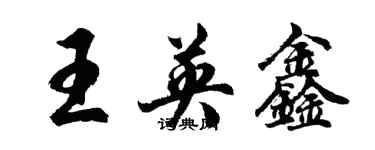 胡问遂王英鑫行书个性签名怎么写