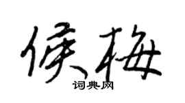 王正良侯梅行书个性签名怎么写