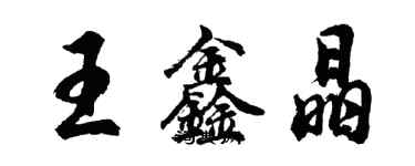 胡问遂王鑫晶行书个性签名怎么写