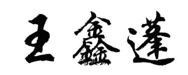 胡问遂王鑫蓬行书个性签名怎么写