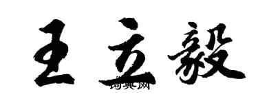 胡问遂王立毅行书个性签名怎么写