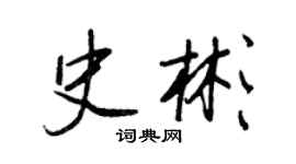 王正良史彬行书个性签名怎么写