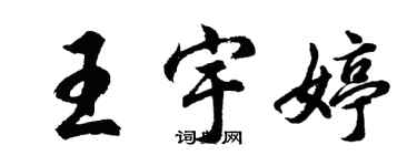 胡问遂王宇婷行书个性签名怎么写