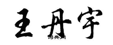 胡问遂王丹宇行书个性签名怎么写