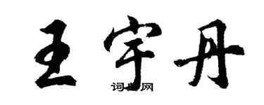 胡问遂王宇丹行书个性签名怎么写