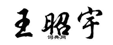 胡问遂王昭宇行书个性签名怎么写