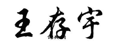 胡问遂王存宇行书个性签名怎么写