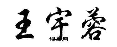 胡问遂王宇蓉行书个性签名怎么写